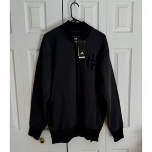 NEW Adidas James Harden Southpaw Varsity Jacket Black Gray Men's Size XL CV9564